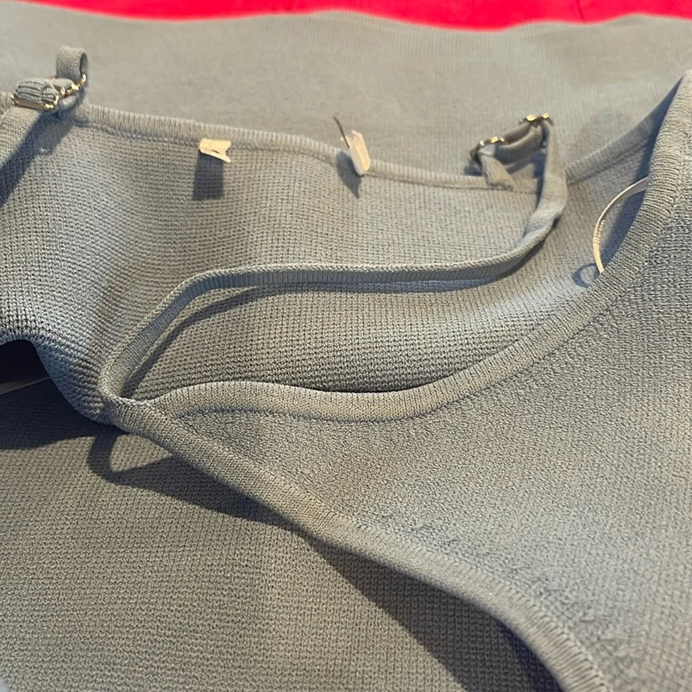 A.L.C. Ava Blue Crop Knit Tank Top - Picture 11 of 14